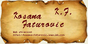 Kosana Faturović vizit kartica